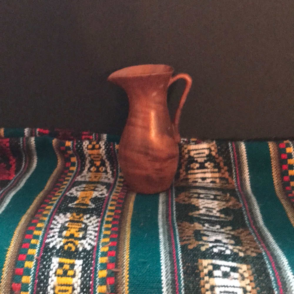 Wooden Carved Pitcher